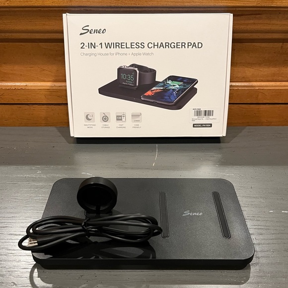 Wireless Charger, Seneo 2 in 1 Dual Wireless Charging Pad with iWatch Stand - Picture 6 of 15